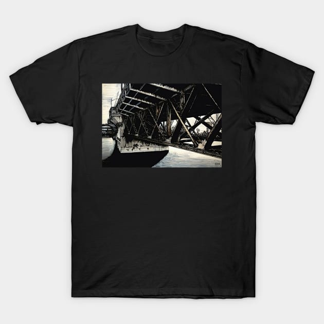 Burnside Bridge T-Shirt by SeanKalleyArt